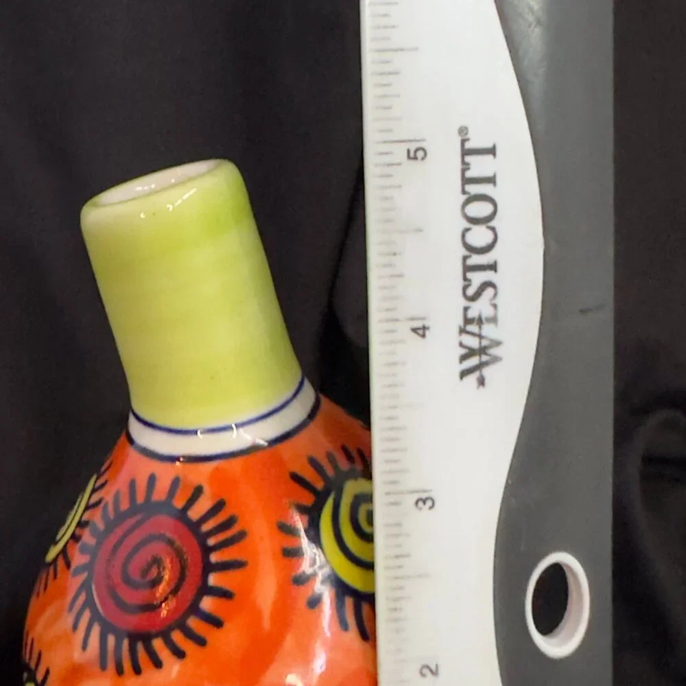 Mini Bud Vase Glossy Orange Green 5